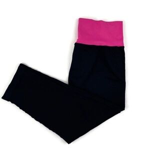 JC Penny Womens Leggings Black Pink Large